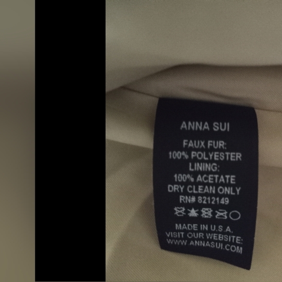 Anna Sui Vintage Rare Y2K Bohemian Festival Iconic Faux Mongolian Fur Jacket - Picture 7 of 10